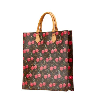 ルイ ヴィトン ×村上隆 モノグラム チェリー サックプラ トートバッグ M95010 ブラウン PVC レザー レディース LOUIS VUITTON 【中古】