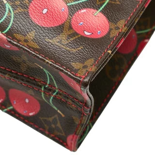 ルイ ヴィトン ×村上隆 モノグラム チェリー サックプラ トートバッグ M95010 ブラウン PVC レザー レディース LOUIS VUITTON 【中古】