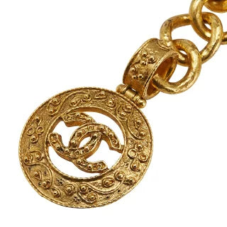 シャネル ヴィンテージ ココマーク チェーンベルト ゴールド メッキ レディース CHANEL 【中古】