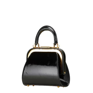 ディオール ハンドバッグ ショルダーバッグ 2WAY ブラック ゴールド パテントレザー レディース Dior 【中古】