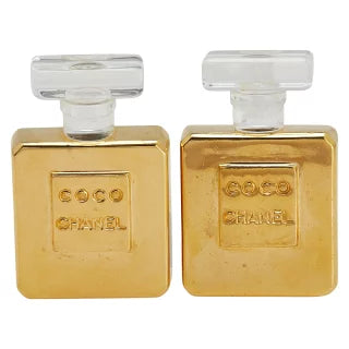 シャネル パフュームボトル 香水 イヤリング ゴールド クリア メッキ プラスチック レディース CHANEL 【中古】