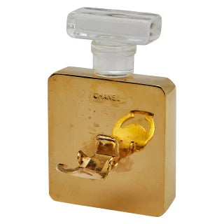 シャネル パフュームボトル 香水 イヤリング ゴールド クリア メッキ プラスチック レディース CHANEL 【中古】
