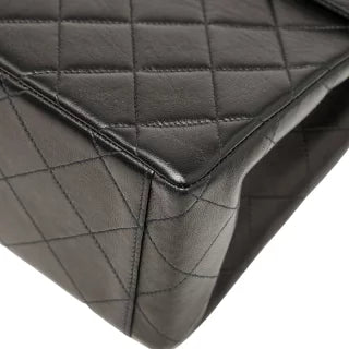シャネル ココマーク デカマトラッセ34 斜め掛け チェーン ショルダーバッグ ブラック レザー レディース CHANEL 【中古】