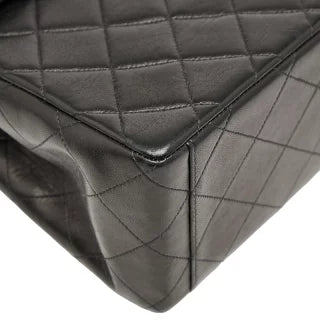 シャネル ココマーク デカマトラッセ34 斜め掛け チェーン ショルダーバッグ ブラック レザー レディース CHANEL 【中古】
