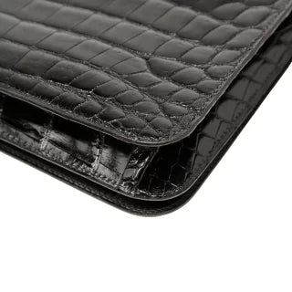 シャネル ココマーク チェーン ショルダーバッグ ブラック クロコダイル レディース CHANEL 【中古】