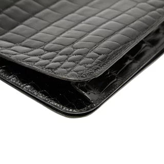 シャネル ココマーク チェーン ショルダーバッグ ブラック クロコダイル レディース CHANEL 【中古】