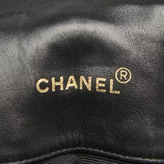 シャネル ココマーク マトラッセ 巾着型 チェーン ショルダーバッグ ブラック ラムスキン レディース CHANEL 【中古】