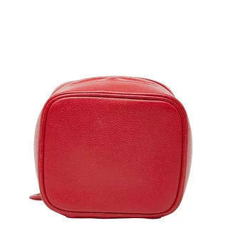 シャネル ココマーク バニティバッグ ハンドバッグ レッド キャビアスキン レディース CHANEL 【中古】