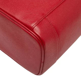 シャネル ココマーク バニティバッグ ハンドバッグ レッド キャビアスキン レディース CHANEL 【中古】