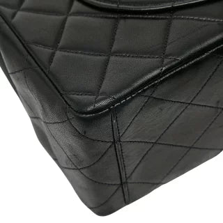 シャネル ココマーク デカマトラッセ34 斜め掛け チェーン ショルダーバッグ ブラック レザー レディース CHANEL 【中古】