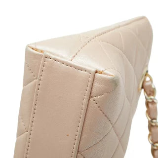 シャネル ココマーク マトラッセ チェーン ミニハンドバッグ ピンク レザー レディース CHANEL 【中古】