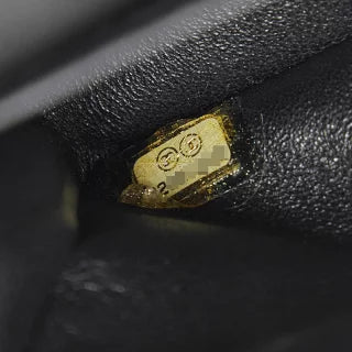 シャネル エアライン チェーンショルダーバッグ ブラック ホワイト サテン レザー レディース CHANEL 【中古】