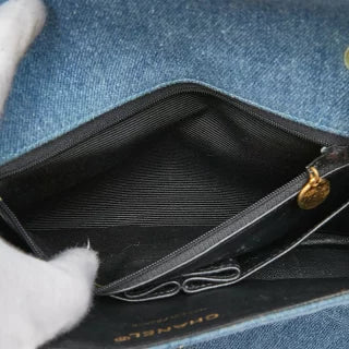 シャネル ココマーク マトラッセ チェーンショルダーバッグ ブルー デニム レディース CHANEL 【中古】