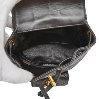 シャネル ココマーク マトラッセ ミニリュック バックパック A10177 ブラック ラムスキン レディース CHANEL 【中古】