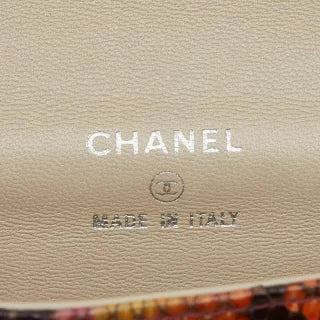 シャネル ココマーク チェーン ミニショルダーバッグ ピンク マルチカラー パイソン レディース CHANEL 【中古】