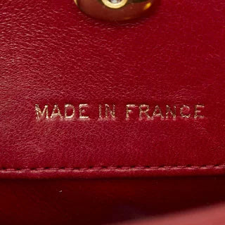 シャネル ココマーク マトラッセ チェーンショルダーバッグ ミニハンドバッグ 2WAY レッド ラムスキン レディース CHANEL 【中古】