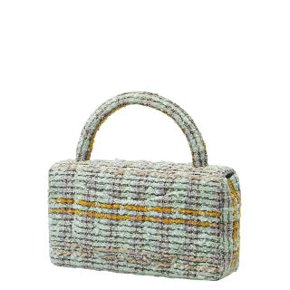 シャネル ココマーク マトラッセ クラシック ハンドバッグ トップハンドル マルチカラー ツイード レディース CHANEL 【中古】