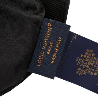 ルイ ヴィトン モノグラム LV ファースト ベースボールキャップ M7088M ブラック レザー コットン シルク レディース LOUIS VUITTON 【中古】