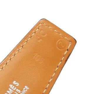 エルメス コンスタンス Hベルト ベルト サイズ105 ブラック ゴールド アリゲーター メンズ HERMES 【中古】