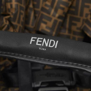 フェンディ × Inglesina イングリッシーナ FFロゴ ファブリック ベビーカー ブラウン ブラック レディース FENDI 【中古】