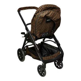 フェンディ × Inglesina イングリッシーナ FFロゴ ファブリック ベビーカー ブラウン ブラック レディース FENDI 【中古】