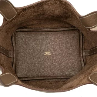エルメス ハンドバッグ ブラウン ゴールド金具 トリヨンクレマンス レディース HERMES 【中古】