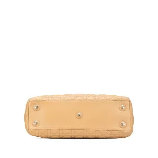 ディオール カナージュ レディディオール ハンドバッグ トートバッグ ブラウン ベージュ ラムスキン レディース Dior 【中古】