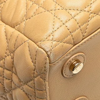 ディオール カナージュ レディディオール ハンドバッグ トートバッグ ブラウン ベージュ ラムスキン レディース Dior 【中古】