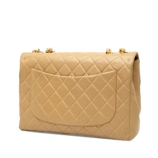 シャネル マトラッセ30 ココマーク チェーン ショルダーバッグ ベージュ ラムスキン レディース CHANEL 【中古】
