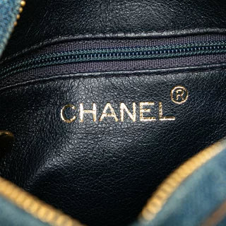 シャネル マトラッセ ココマーク チェーン ショルダーバッグ インディゴブルー ゴールド金具 デニム レディース CHANEL 【中古】
