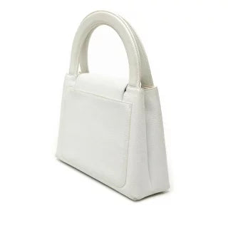 シャネル ココマーク ハンドバッグ ホワイト レザー レディース CHANEL 【中古】