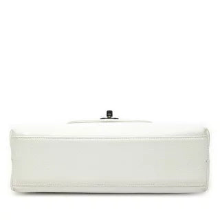 シャネル ココマーク ハンドバッグ ホワイト レザー レディース CHANEL 【中古】