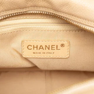 シャネル マトラッセ ココマーク チェーン ハンドバッグ ショルダーバッグ ベージュ キャビアスキン レディース CHANEL 【中古】