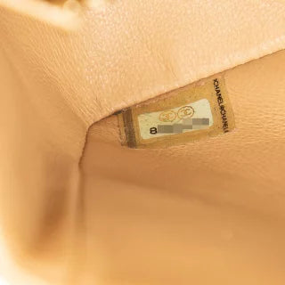 シャネル ミニマトラッセ ココマーク 斜め掛け チェーン ショルダーバッグ ベージュ キャビアスキン レディース CHANEL 【中古】