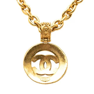 シャネル ココマーク チェーン ロング ネックレス メッキ レディース CHANEL 【中古】