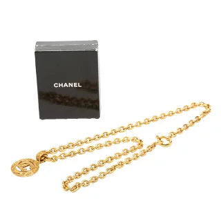 シャネル ココマーク チェーン ロング ネックレス メッキ レディース CHANEL 【中古】