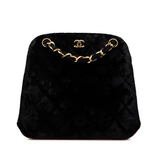 シャネル マトラッセ ココマーク チェーン トートバッグ ネイビー スウェード レディース CHANEL 【中古】