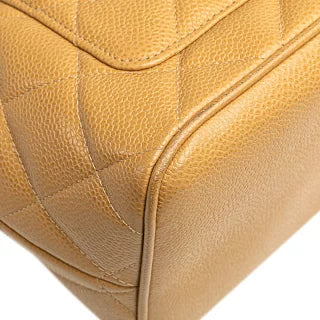 シャネル マトラッセ ココマーク 復刻トート トートバッグ ハンドバッグ ブラウン キャメル キャビアスキン レディース CHANEL 【中古】