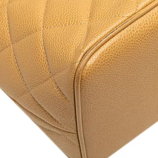 シャネル マトラッセ ココマーク 復刻トート トートバッグ ハンドバッグ ブラウン キャメル キャビアスキン レディース CHANEL 【中古】